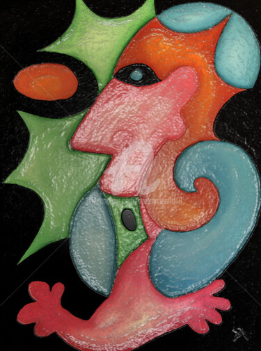 Digital Arts titled "CROQUIS II "4" hube…" by Sara Musseau, Original Artwork, Digital Painting