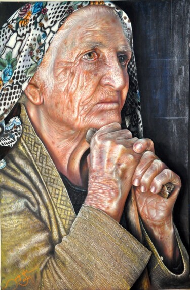 Painting titled "soft pastel-mustafa…" by Mustafa Yüce, Original Artwork
