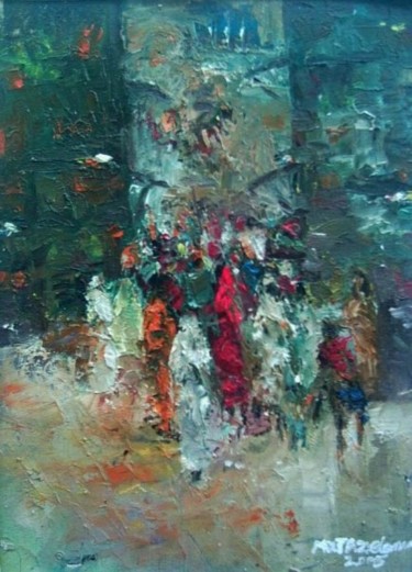 Painting titled "oil on canvas paper" by Mutaz Elemam, Original Artwork