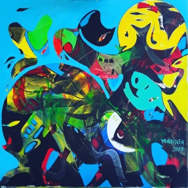 Malerei mit dem Titel "Sex in the rainfore…" von Yavuz Isler, Original-Kunstwerk, Acryl