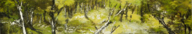 Peinture intitulée "Forêt en été" par Chenx, Œuvre d'art originale, Acrylique