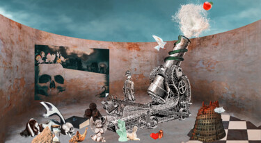 Digital Arts με τίτλο "Mind over metaphor" από Muz, Αυθεντικά έργα τέχνης, Κολάζ