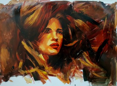 绘画 标题为“portre 4” 由Muzaffer Bulut, 原创艺术品, 油