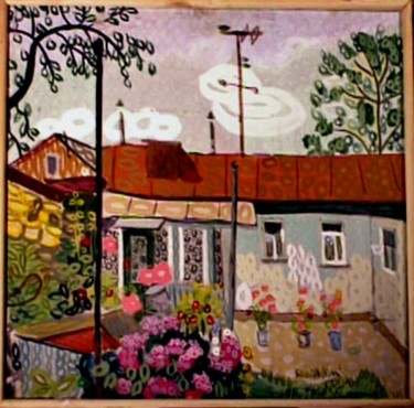Картина под названием "дом в Ельце * House…" - Yuri Kossagovsky, Подлинное произведение искусства, Масло