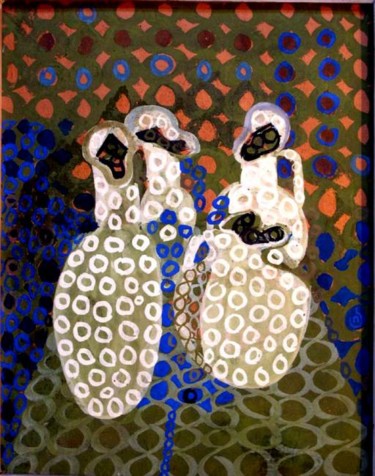 Картина под названием "грузинские кувшины…" - Yuri Kossagovsky, Подлинное произведение искусства, Масло