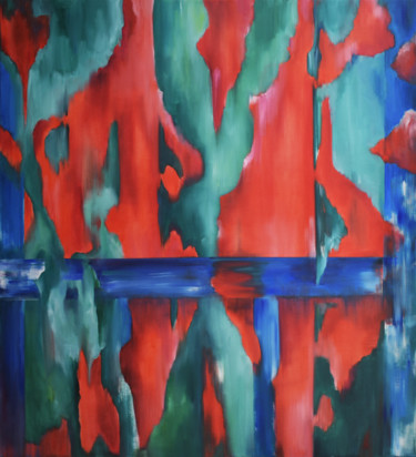 Картина под названием "FUSION - original o…" - Marina Venediktova, Подлинное произведение искусства, Масло Установлен на Дер…