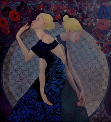Картина под названием "THE FRAGRANCE OF BE…" - Marina Venediktova, Подлинное произведение искусства, Масло Установлен на Дер…