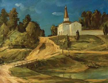 Картина под названием "Ferapontovo" - Gennady Mikhalev, Подлинное произведение искусства