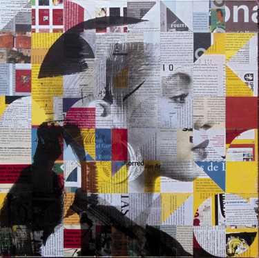 Коллажи под названием "Collage_40x40_Sade_…" - Manel Villalonga, Подлинное произведение искусства, Коллажи