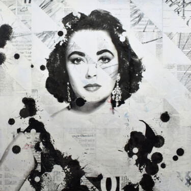 Коллажи под названием "Collage_Elizabeth t…" - Manel Villalonga, Подлинное произведение искусства, Коллажи