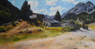 Schilderij getiteld "Benasque en Huesca,…" door Marina Viñoly Apaolaza, Origineel Kunstwerk, Olie