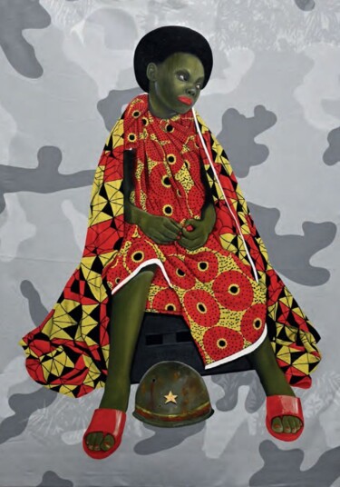 "Mauvais souvenir" başlıklı Tablo David Mwayila tarafından, Orijinal sanat, Petrol