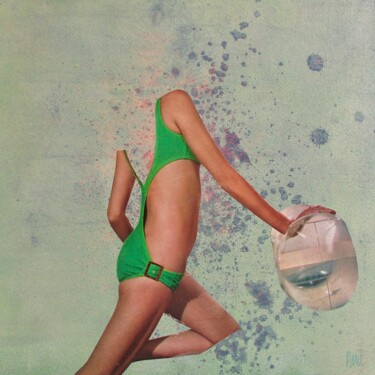 Коллажи под названием "Bright Girls 8" - Marian Williams, Подлинное произведение искусства, Коллажи Установлен на картон