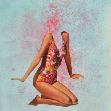 Коллажи под названием "Bright Girls 5" - Marian Williams, Подлинное произведение искусства, Акрил Установлен на картон