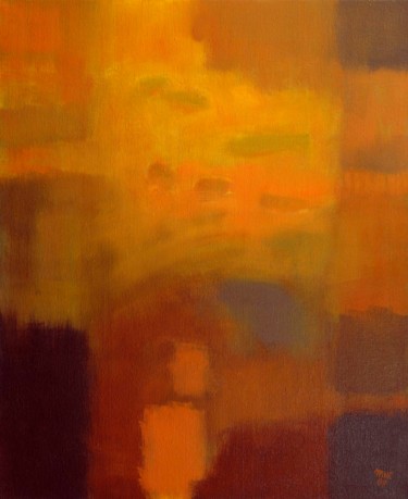 Painting titled "Sunset I" by Magdalena Wojciechowska, Original Artwork, Oil
