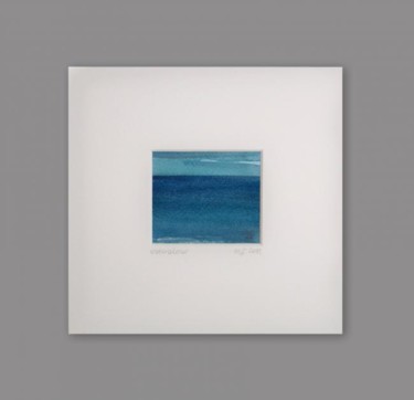 Peinture intitulée "'Dark Blue Sea'" par Magdalena Wojciechowska, Œuvre d'art originale