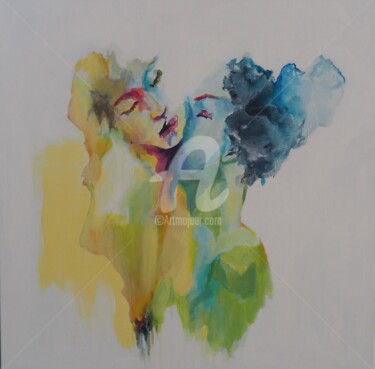 Painting titled "Oh, les filles ! (3)" by My An Ho, Original Artwork, Acrylic Mounted on Wood Stretcher frame