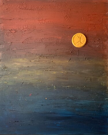 Peinture intitulée "Horizon solaire" par Mya Kotook, Œuvre d'art originale, Acrylique Monté sur Châssis en bois