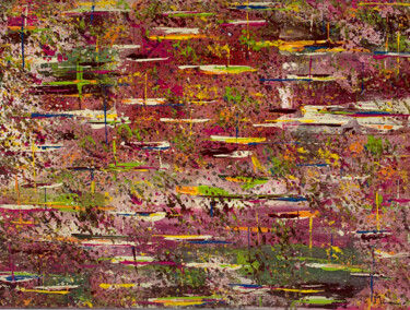 Peinture intitulée "Pink Spring" par Mya Kotook, Œuvre d'art originale, Acrylique Monté sur Châssis en bois