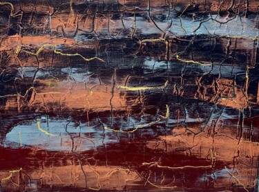 Картина под названием "Terre brulée" - Mya Kotook, Подлинное произведение искусства, Акрил Установлен на Деревянная рама для…
