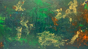 Malerei mit dem Titel "Chlorophylle" von Mya Kotook, Original-Kunstwerk, Acryl Auf Keilrahmen aus Holz montiert