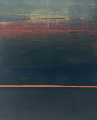 Peinture intitulée "Au fil de l'aube" par Mya Kotook, Œuvre d'art originale, Acrylique Monté sur Châssis en bois