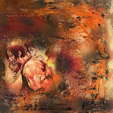 Картина под названием "Leveling" - Mya Kotook, Подлинное произведение искусства, Акрил Установлен на Деревянная рама для нос…