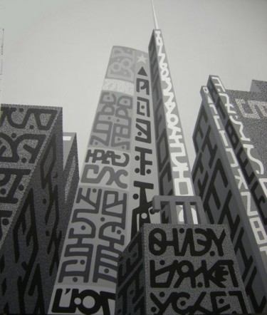 Peinture intitulée "Babel" par Mychel Blanc, Œuvre d'art originale, Autre