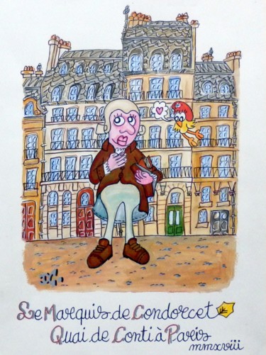 Painting titled ""Le Marquis de Cond…" by David Manuel Garcia, Original Artwork, Acrylic