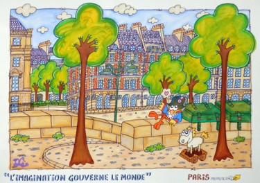 Peinture intitulée ""L'imagination gouv…" par David Manuel Garcia, Œuvre d'art originale