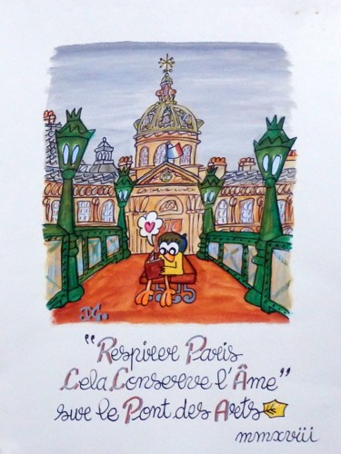 Peinture intitulée ""Respirer Paris cel…" par David Manuel Garcia, Œuvre d'art originale, Acrylique