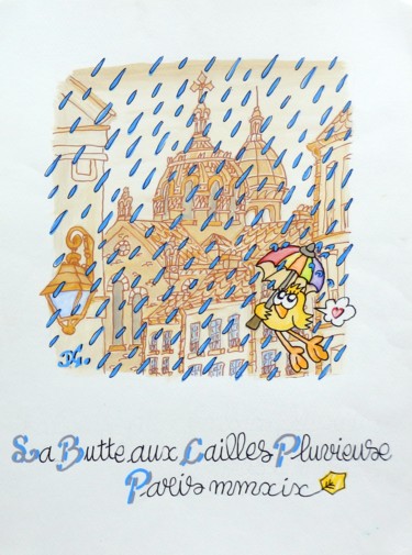 Dessin intitulée ""La Butte aux Caill…" par David Manuel Garcia, Œuvre d'art originale, Acrylique