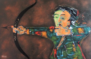 「Blind Archer」というタイトルの絵画 Timothy Greenによって, オリジナルのアートワーク, オイル