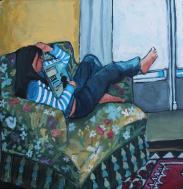 Peinture intitulée "Sieste au Roch Priol" par Marie Hamelin, Œuvre d'art originale, Acrylique