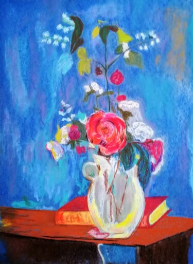 Peinture intitulée "Bouquet, d'après Pi…" par Myind, Œuvre d'art originale, Pastel