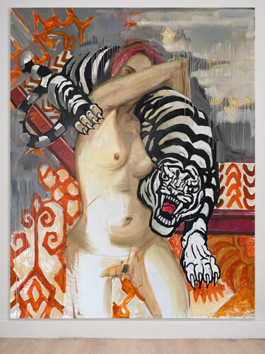 Pintura titulada "Go where it's scary" por Mykhailo Korobkov, Obra de arte original, Oleo Montado en Bastidor de camilla de…