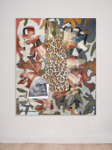 Schilderij getiteld "Skin" door Mykhailo Korobkov, Origineel Kunstwerk, Olie Gemonteerd op Frame voor houten brancard