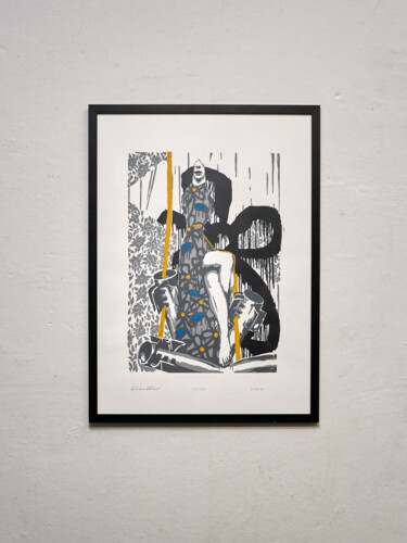 Prenten & gravures getiteld "destruction Silk sc…" door Mykhailo Korobkov, Origineel Kunstwerk, Zeefdruk