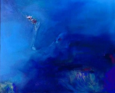 Картина под названием "Bruce's blue.jpg" - Micheline Bousquet, Подлинное произведение искусства, Масло