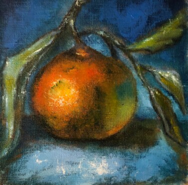Картина под названием "Оранжевый мандарин" - Myko Tinka, Подлинное произведение искусства, Масло