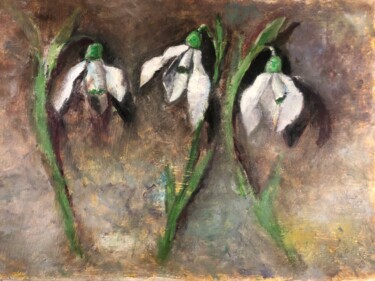 Painting titled "Flowers" by Myko Tinka, Original Artwork, Oil