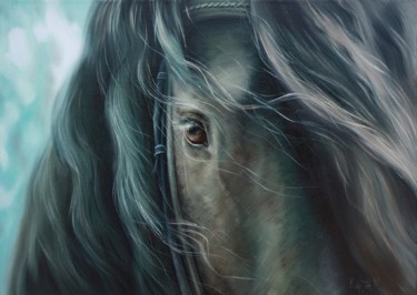 Картина под названием "Sadness" - Mykola Kaftan, Подлинное произведение искусства, Масло