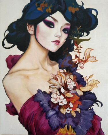 Peinture intitulée "Iris" par Mykola Koidan, Œuvre d'art originale, Huile