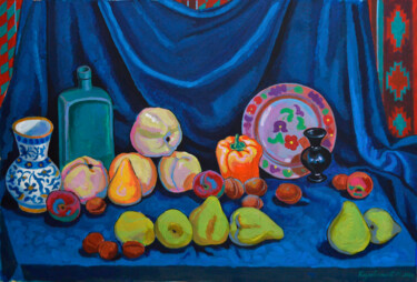 제목이 "Still life with app…"인 미술작품 Mykola Kozlovskyi로, 원작, 아크릴