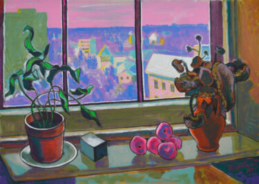 Peinture intitulée "Almost spring" par Mykola Kozlovskyi, Œuvre d'art originale, Acrylique