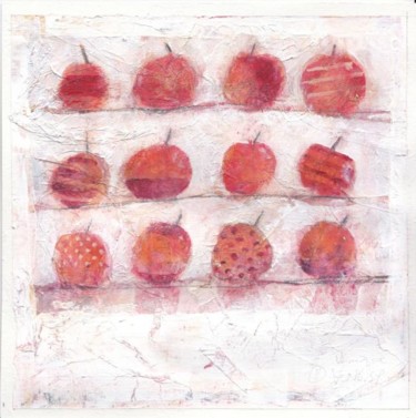 Peinture intitulée "pomme" par Myla, Œuvre d'art originale