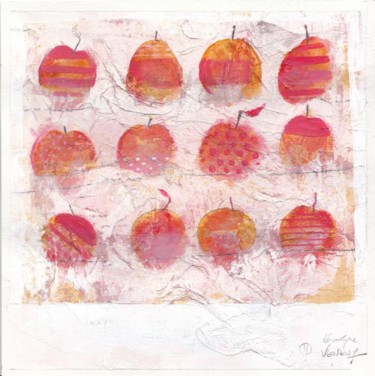 Peinture intitulée "pommes et poires" par Myla, Œuvre d'art originale