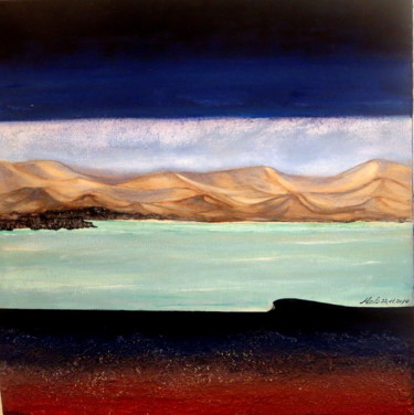 Pittura intitolato "looking-out...-50cm…" da Marianne Charlotte Mylonas-Svikovsky (Marlo), Opera d'arte originale, Acrilico