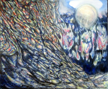 Pintura titulada "et-lux-fuerit-acryl…" por Marianne Charlotte Mylonas-Svikovsky (Marlo), Obra de arte original, Acrílico