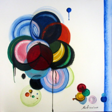 Painting titled "theme-just-colors-a…" by Marianne Charlotte Mylonas-Svikovsky (Marlo), Original Artwork, Acrylic